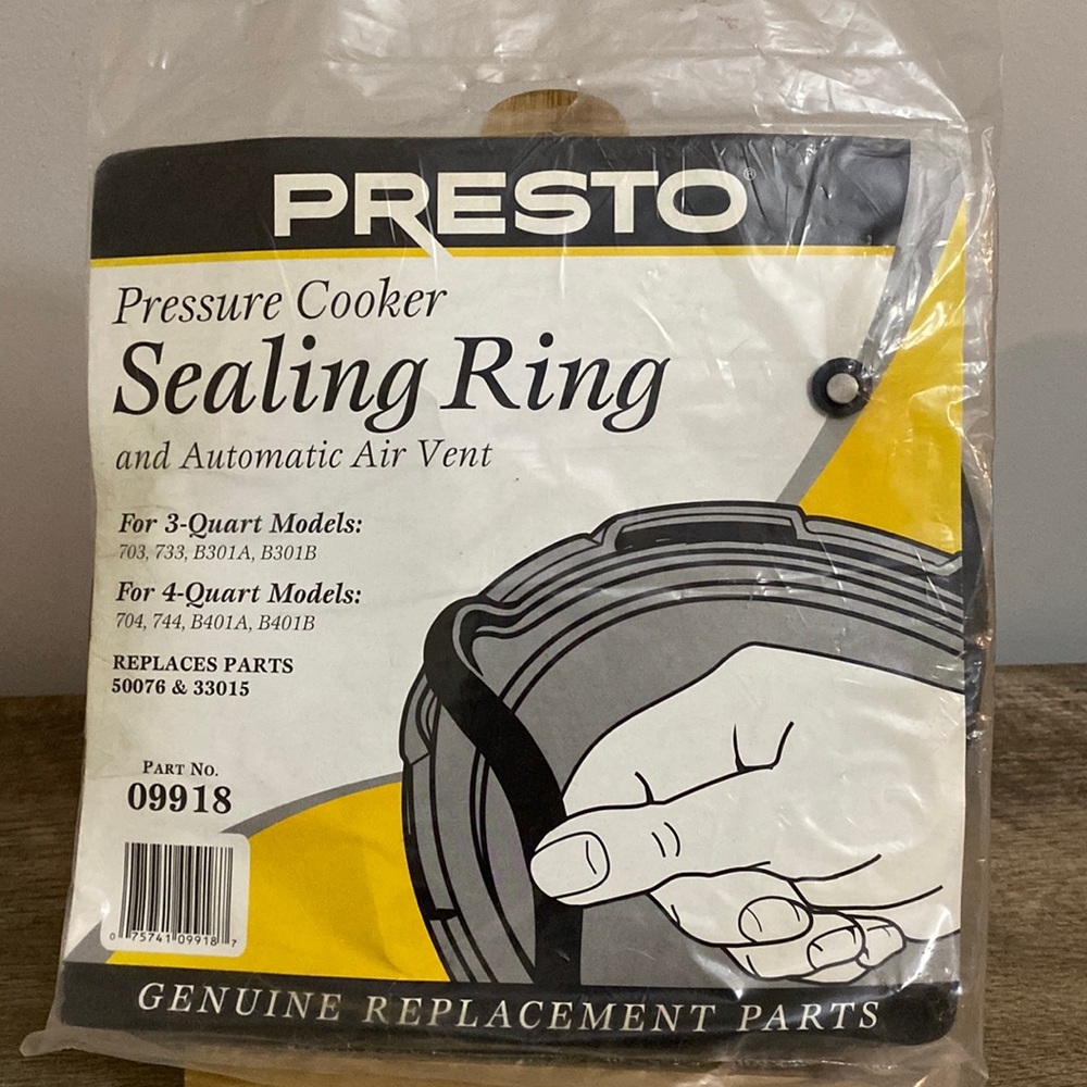 PRESTO New! 09918 Pressure Cooker sealing ring and automatic air vent